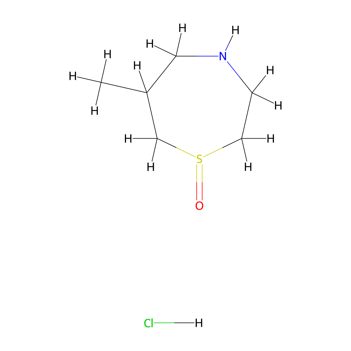 6-Methyl-1lambda4,4-thiazepan-1-one hydrochloride molecular structure, CAS 1788805-87-7