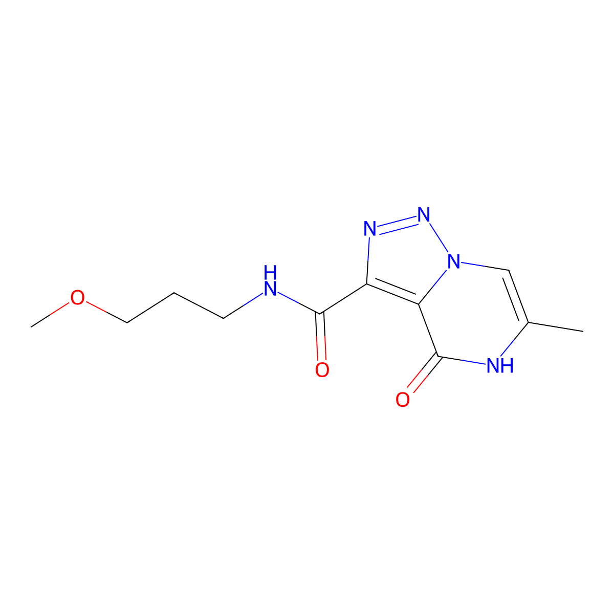 N-(3-methoxypropyl)-6-methyl-4-oxo-4,5-dihydro-[1,2,3]triazolo[1,5-a]pyrazine-3-carboxamide molecular structure, CAS 1788829-66-2