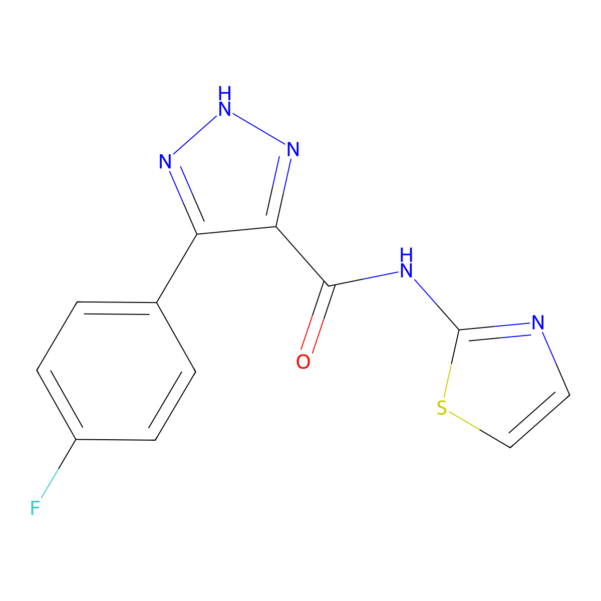 C12H8FN5OS molecular structure, CAS 1788830-47-6