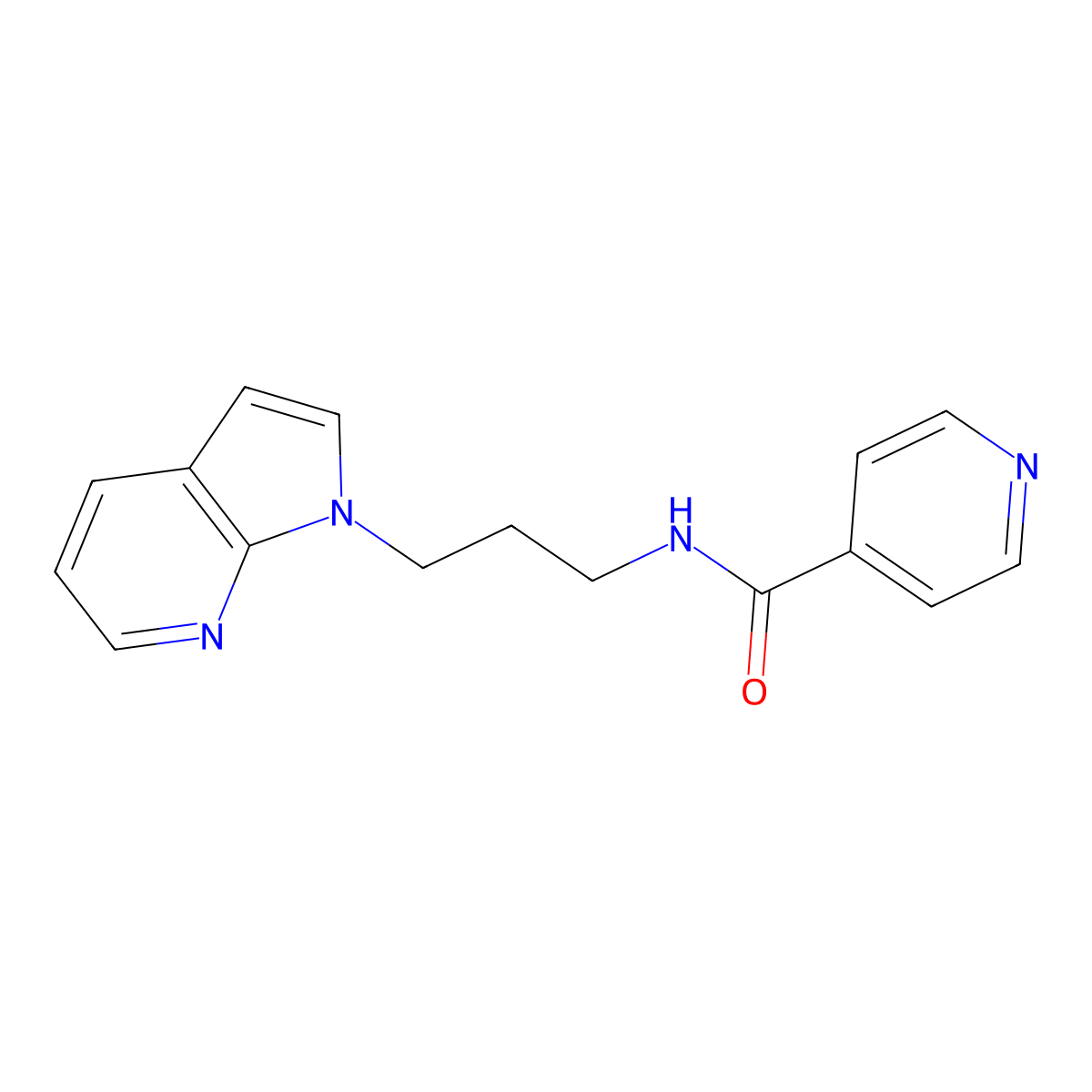 N-(3-(1H-pyrrolo[2,3-b]pyridin-1-yl)propyl)isonicotinamide molecular structure, CAS 1788830-95-4