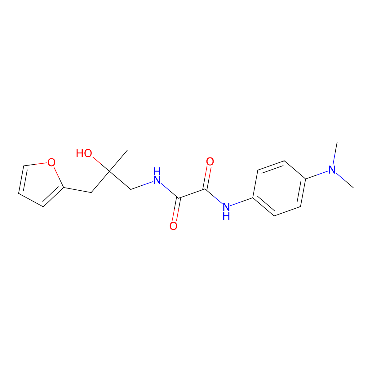 N1-(4-(dimethylamino)phenyl)-N2-(3-(furan-2-yl)-2-hydroxy-2-methylpropyl)oxalamide molecular structure, CAS 1788833-14-6