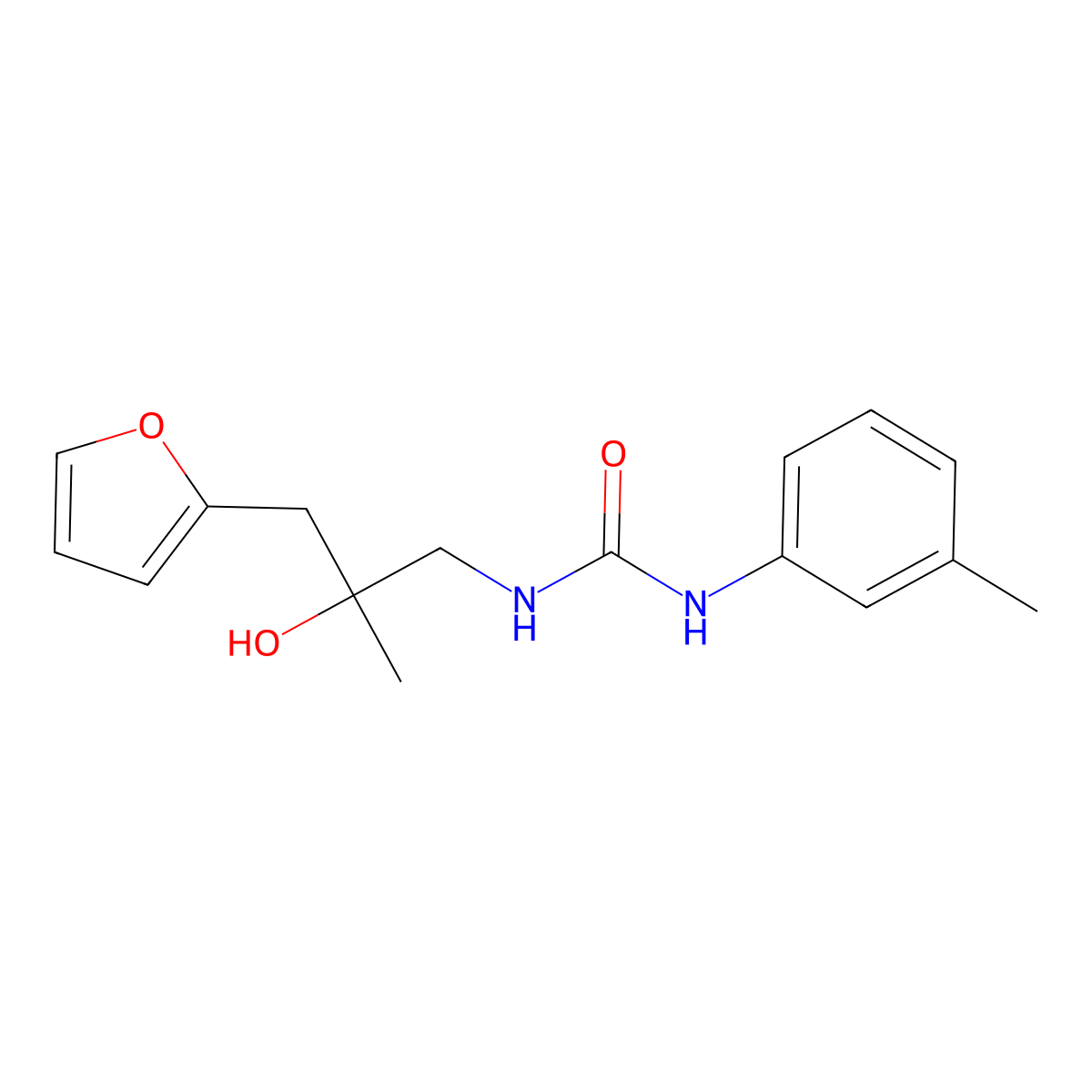 1-(3-(Furan-2-yl)-2-hydroxy-2-methylpropyl)-3-(m-tolyl)urea molecular structure, CAS 1788833-17-9