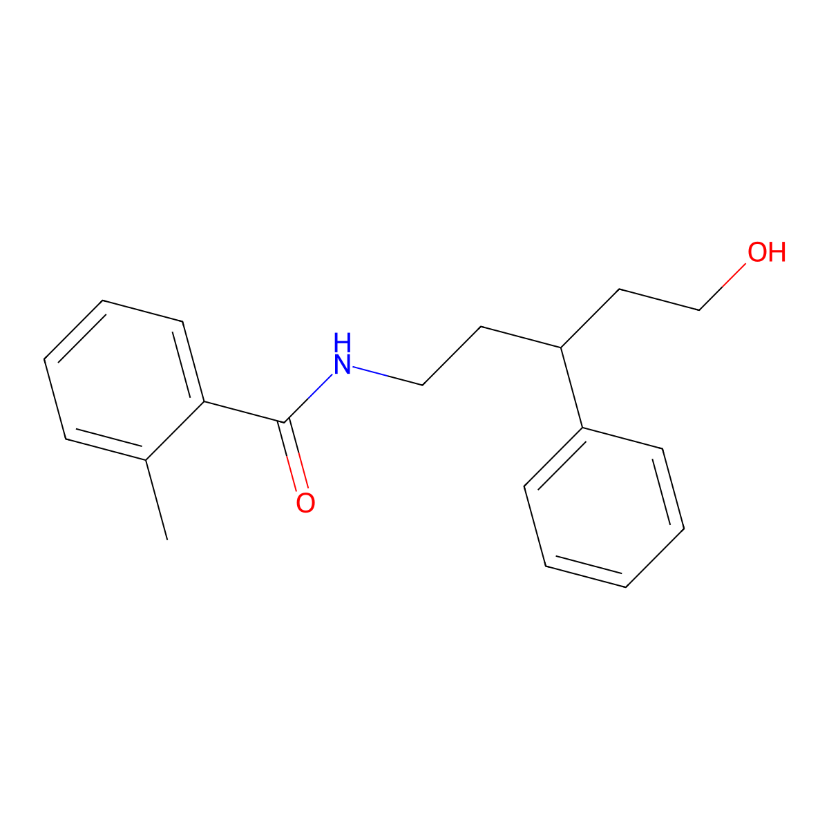 N-(5-hydroxy-3-phenylpentyl)-2-methylbenzamide molecular structure, CAS 1788833-20-4