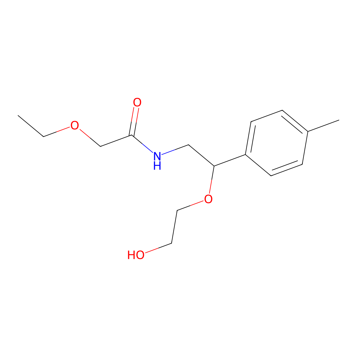 2-ethoxy-N-(2-(2-hydroxyethoxy)-2-(p-tolyl)ethyl)acetamide molecular structure, CAS 1788833-58-8