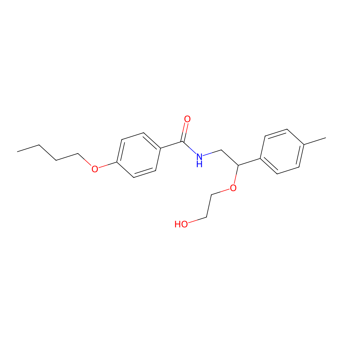 4-butoxy-N-(2-(2-hydroxyethoxy)-2-(p-tolyl)ethyl)benzamide molecular structure, CAS 1788833-69-1