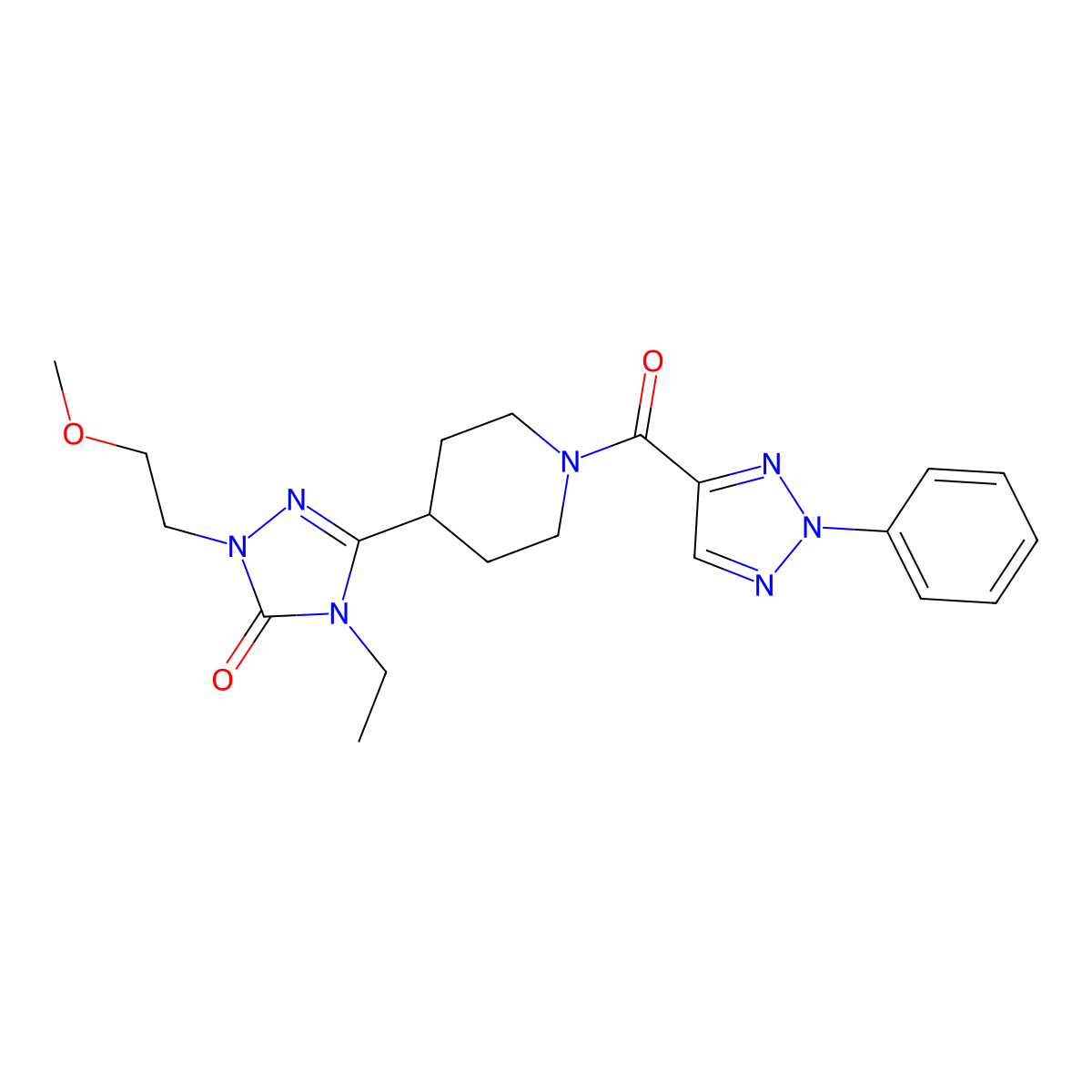 4-ethyl-1-(2-methoxyethyl)-3-(1-(2-phenyl-2H-1,2,3-triazole-4-carbonyl)piperidin-4-yl)-1H-1,2,4-triazol-5(4H)-one molecular structure, CAS 1788834-04-7