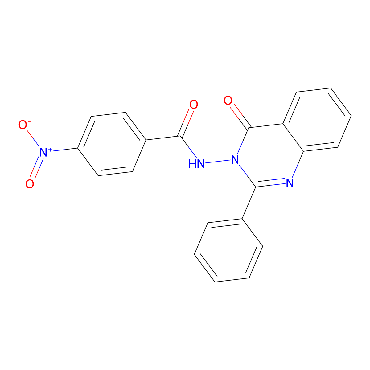 4-nitro-N-(4-oxo-2-phenylquinazolin-3(4H)-yl)benzamide molecular structure, CAS 178884-51-0