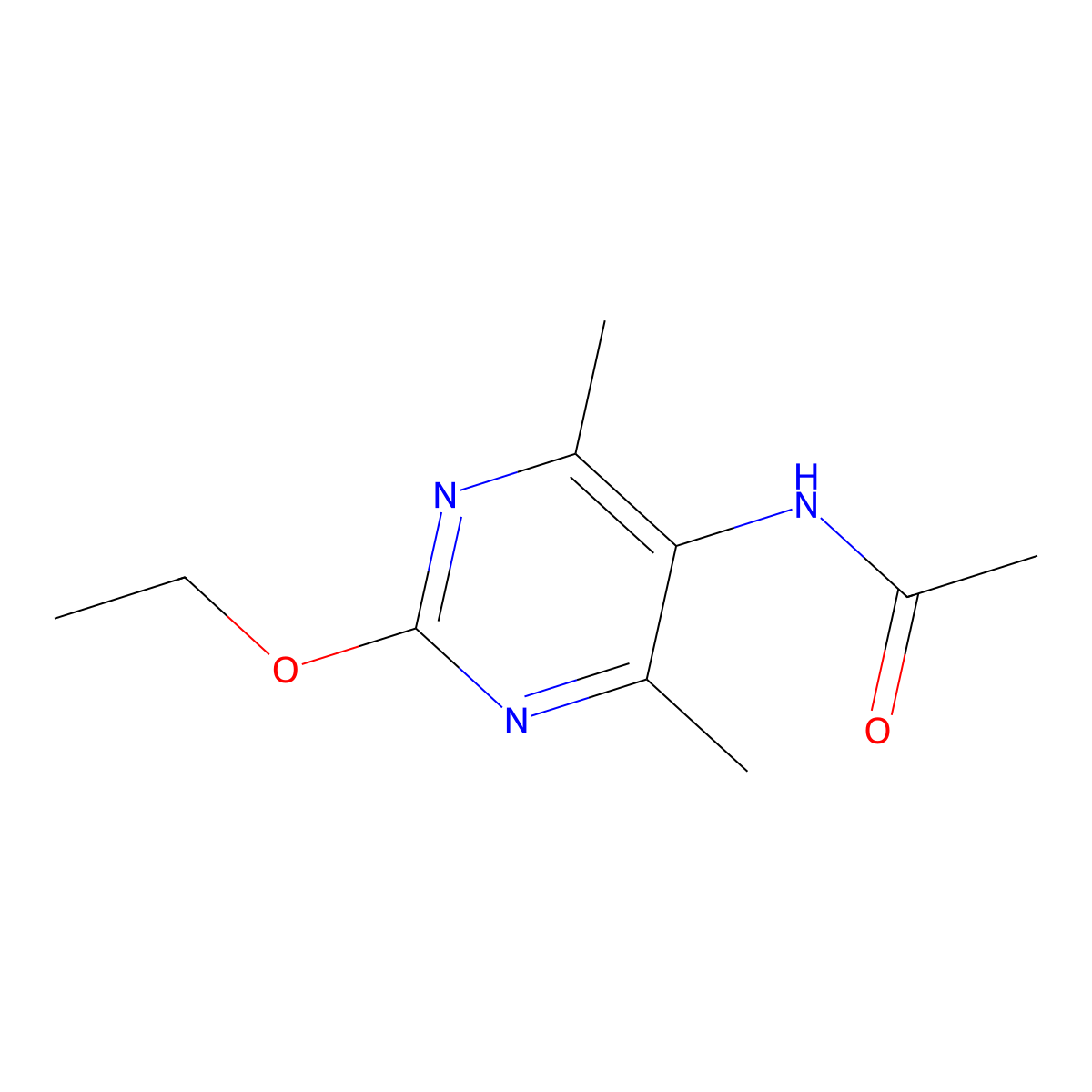 N-(2-ethoxy-4,6-dimethylpyrimidin-5-yl)acetamide molecular structure, CAS 1788842-85-2