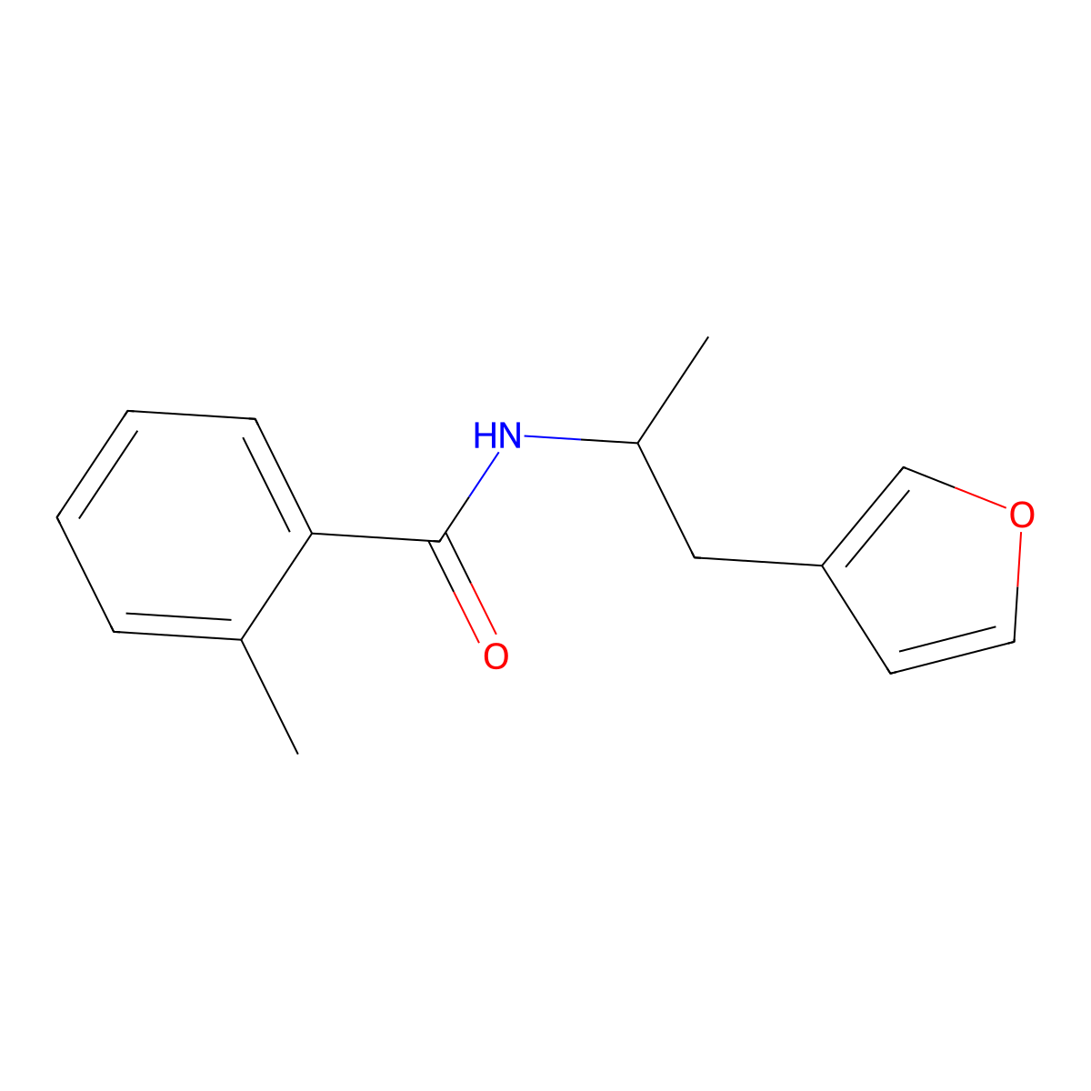 N-[1-(furan-3-yl)propan-2-yl]-2-methylbenzamide molecular structure, CAS 1788843-10-6