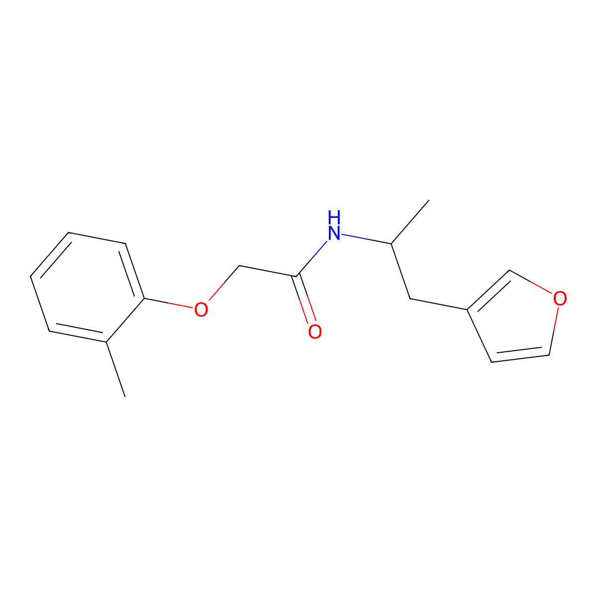 N-(1-(furan-3-yl)propan-2-yl)-2-(o-tolyloxy)acetamide molecular structure, CAS 1788843-18-4