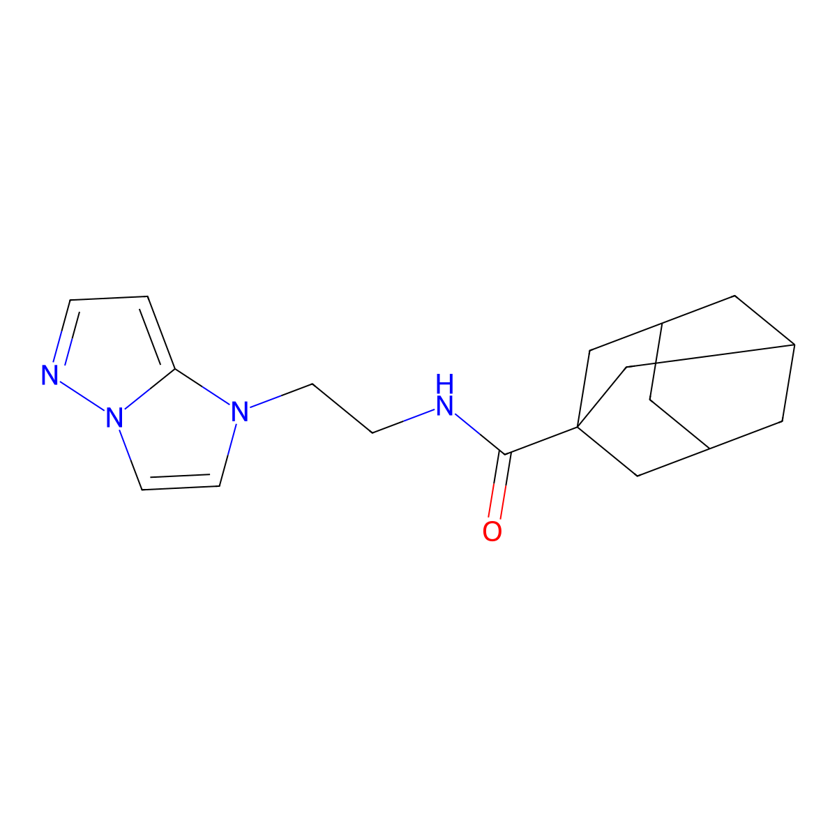 N-(2-{1H-pyrazolo[1,5-a]imidazol-1-yl}ethyl)adamantane-1-carboxamide molecular structure, CAS 1788843-91-3