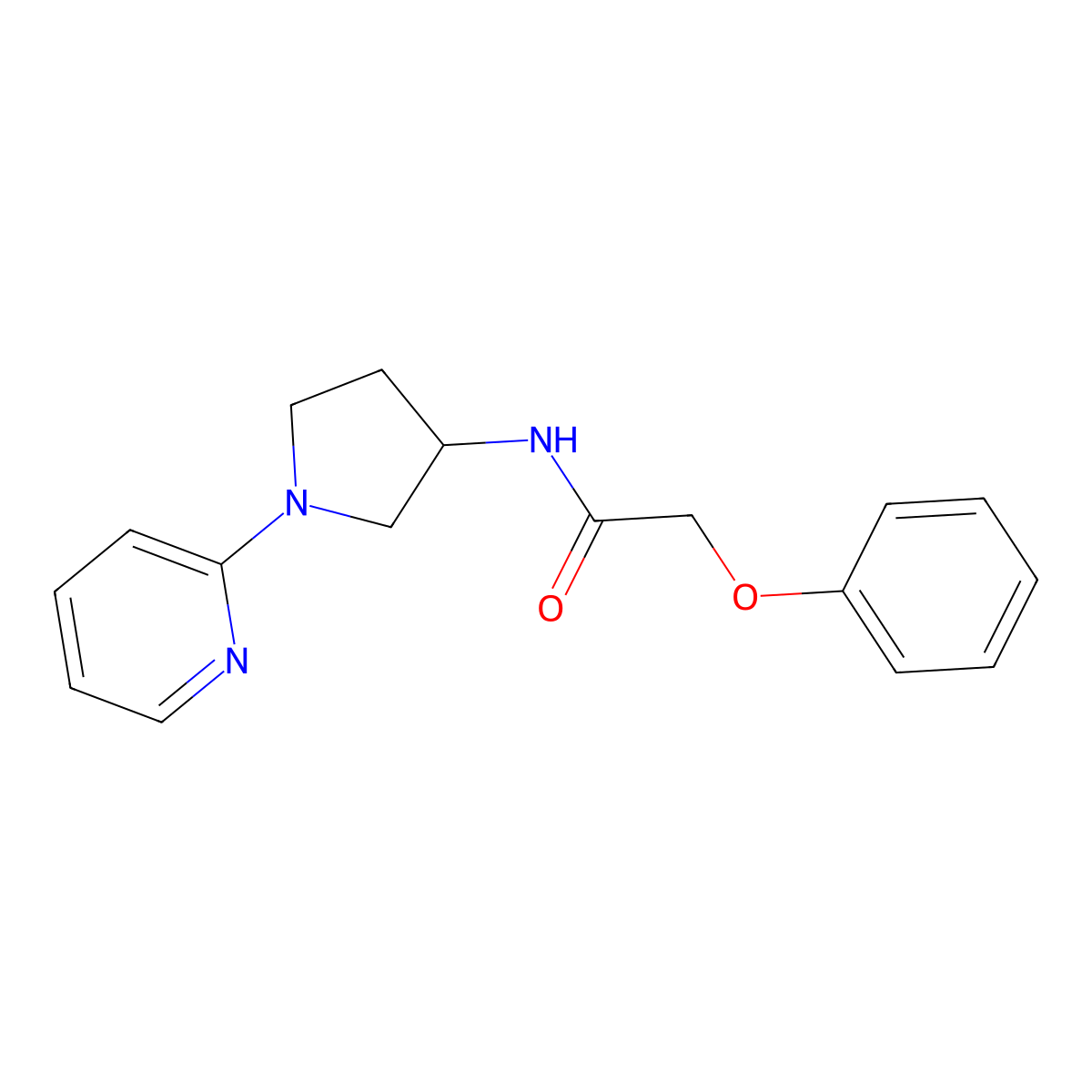 2-phenoxy-N-[1-(pyridin-2-yl)pyrrolidin-3-yl]acetamide molecular structure, CAS 1788844-81-4