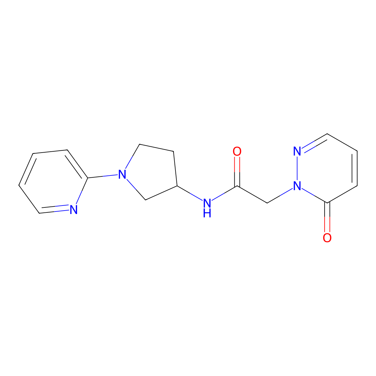 2-(6-oxopyridazin-1(6H)-yl)-N-(1-(pyridin-2-yl)pyrrolidin-3-yl)acetamide molecular structure, CAS 1788845-73-7