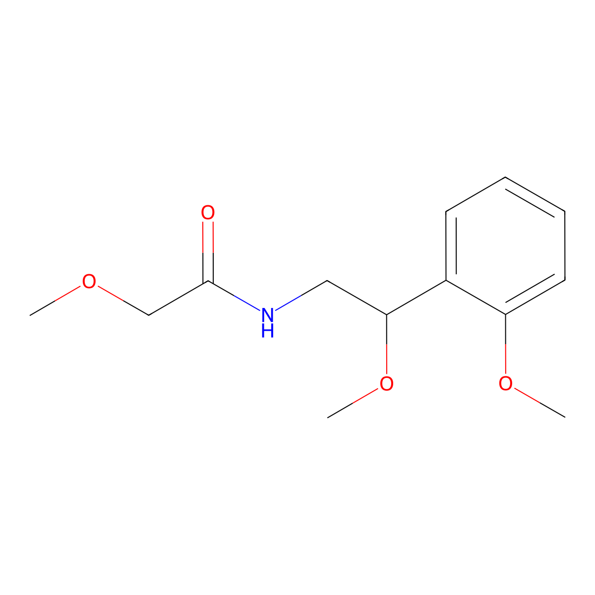 2-methoxy-N-[2-methoxy-2-(2-methoxyphenyl)ethyl]acetamide molecular structure, CAS 1788846-81-0