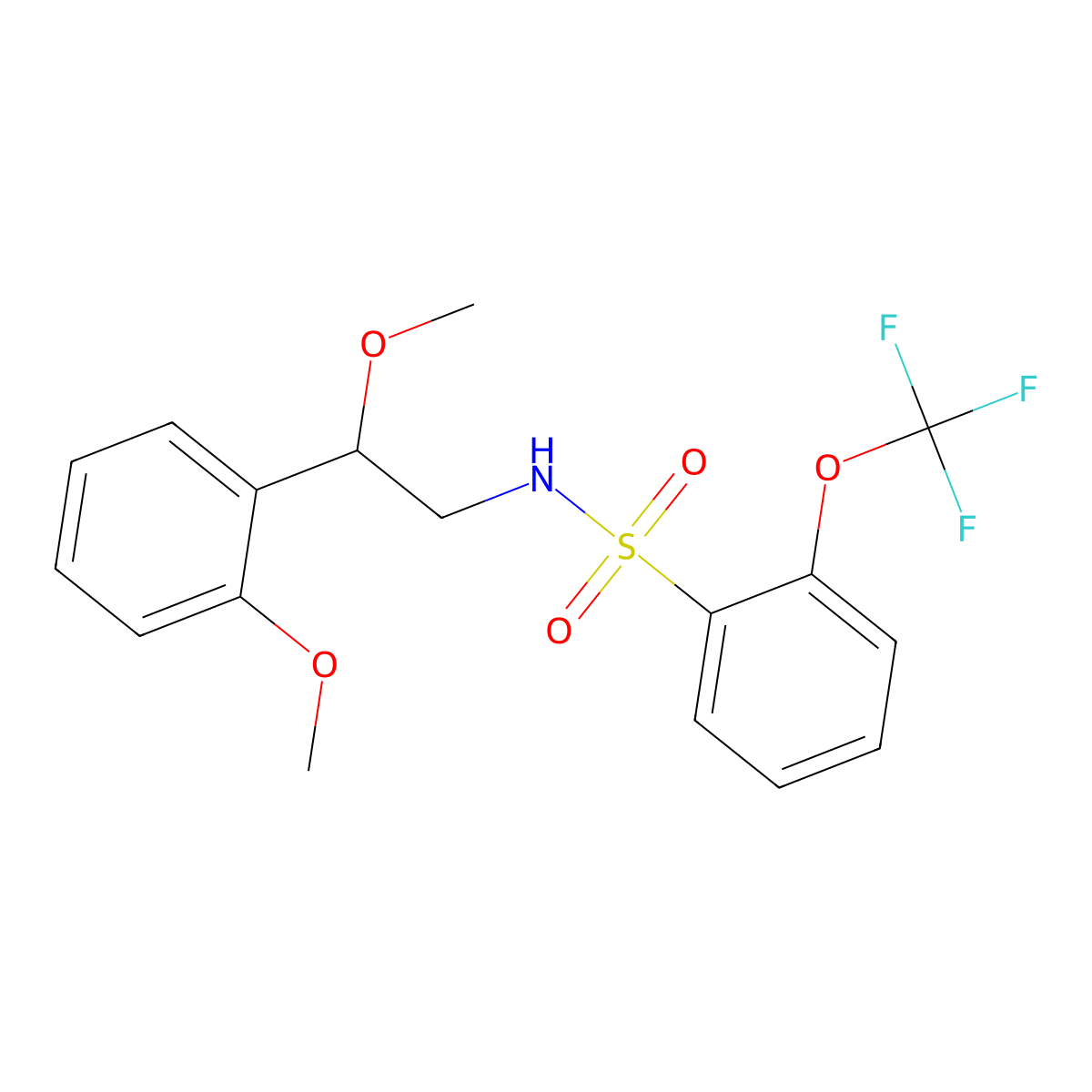 N-(2-methoxy-2-(2-methoxyphenyl)ethyl)-2-(trifluoromethoxy)benzenesulfonamide molecular structure, CAS 1788847-38-0