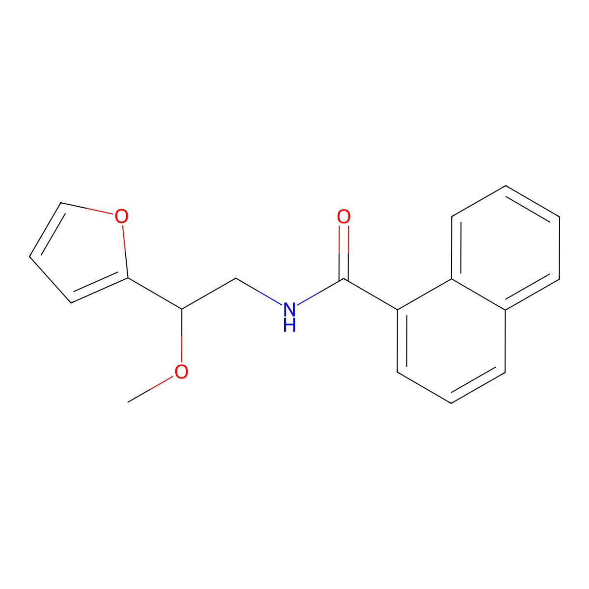 N-(2-(furan-2-yl)-2-methoxyethyl)-1-naphthamide molecular structure, CAS 1788848-24-7