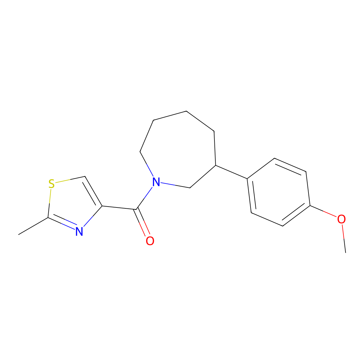 (3-(4-Methoxyphenyl)azepan-1-yl)(2-methylthiazol-4-yl)methanone molecular structure, CAS 1788849-74-0