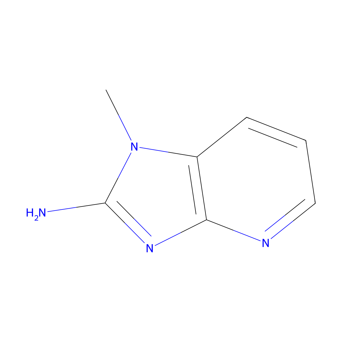1-Methyl-1H-imidazo[4,5-b]pyridin-2-amine molecular structure, CAS 178885-60-4