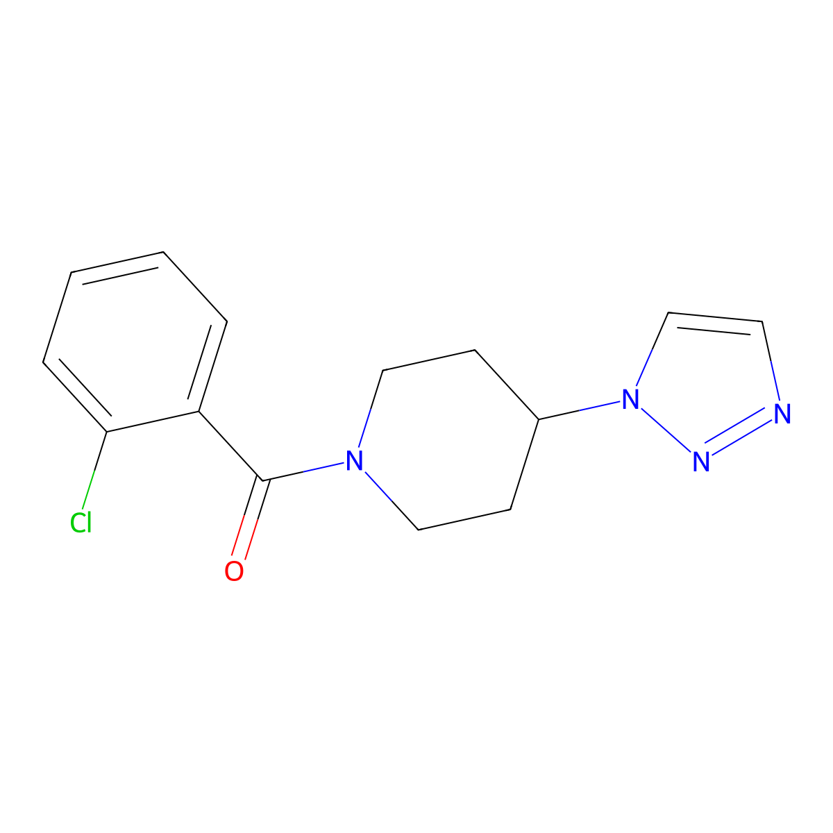 1-(2-chlorobenzoyl)-4-(1H-1,2,3-triazol-1-yl)piperidine molecular structure, CAS 1788851-78-4