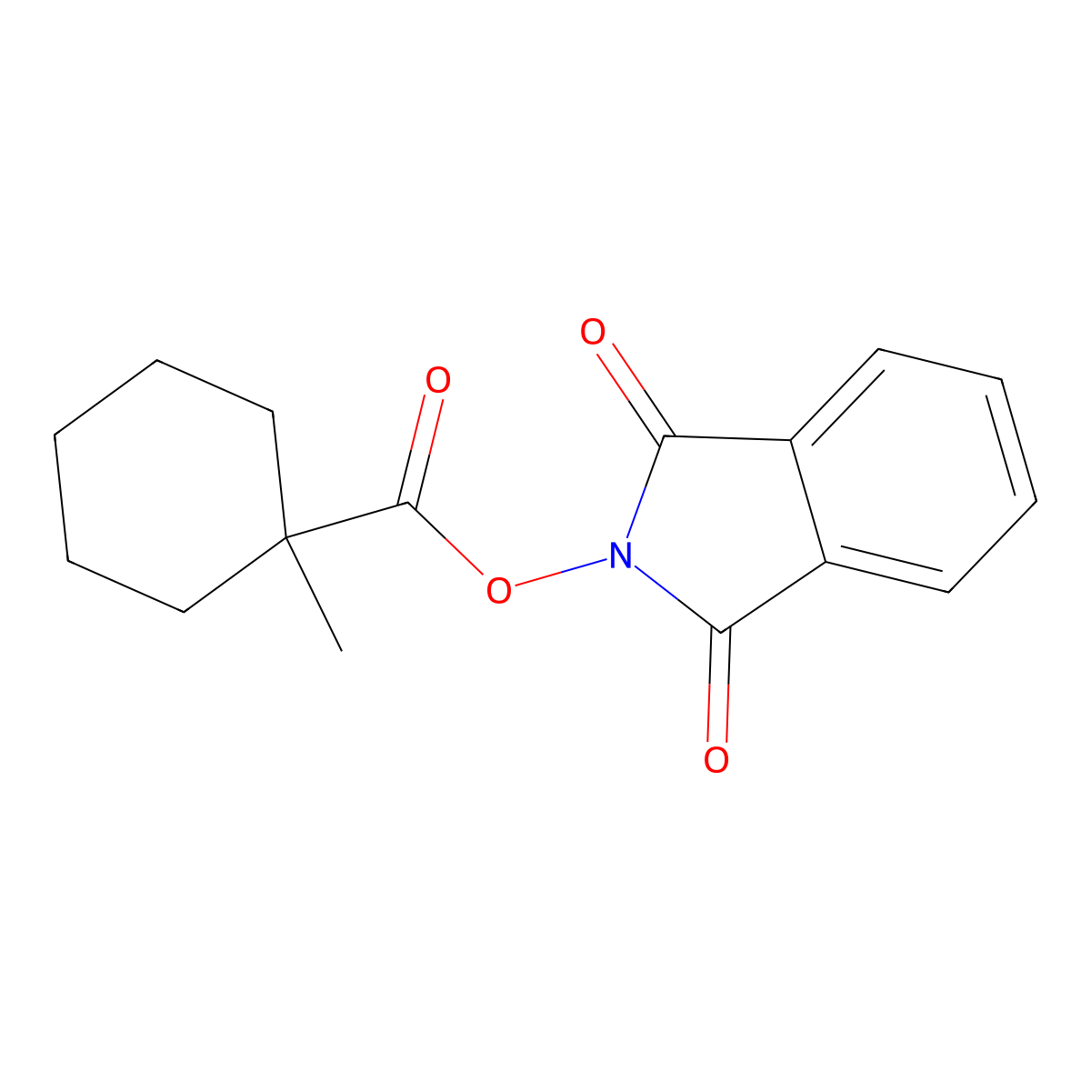 1,3-Dioxoisoindolin-2-yl 1-methylcyclohexane-1-carboxylate molecular structure, CAS 1788861-32-4
