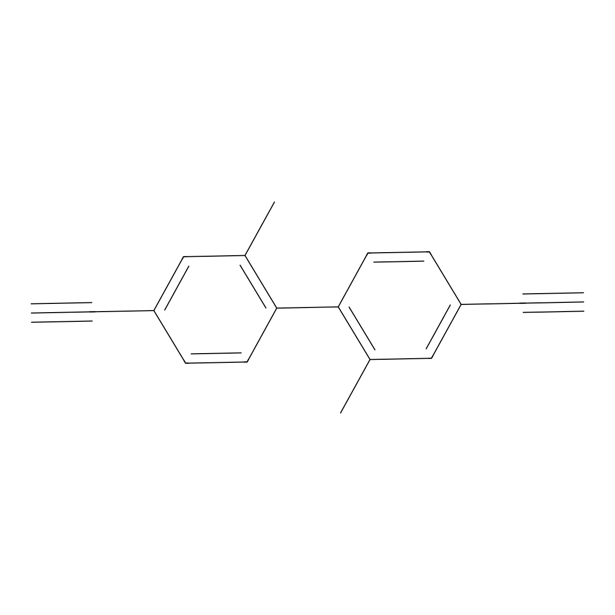 4,4'-Diethynyl-2,2'-dimethyl-1,1'-biphenyl molecular structure, CAS 1788872-95-6