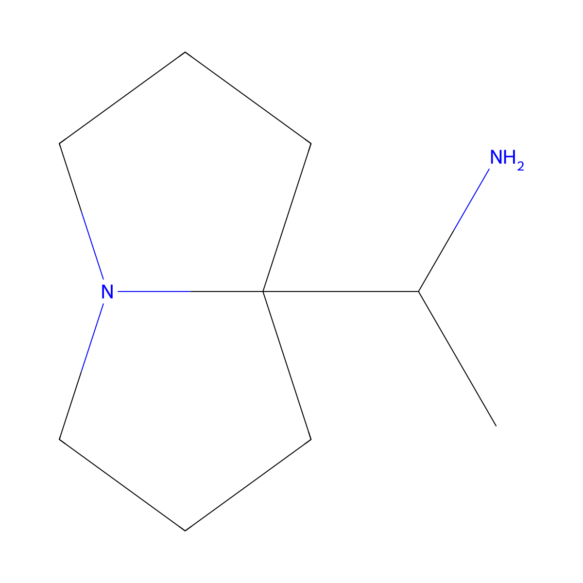 1-(tetrahydro-1H-pyrrolizin-7a(5H)-yl)ethan-1-amine molecular structure, CAS 1788873-45-9