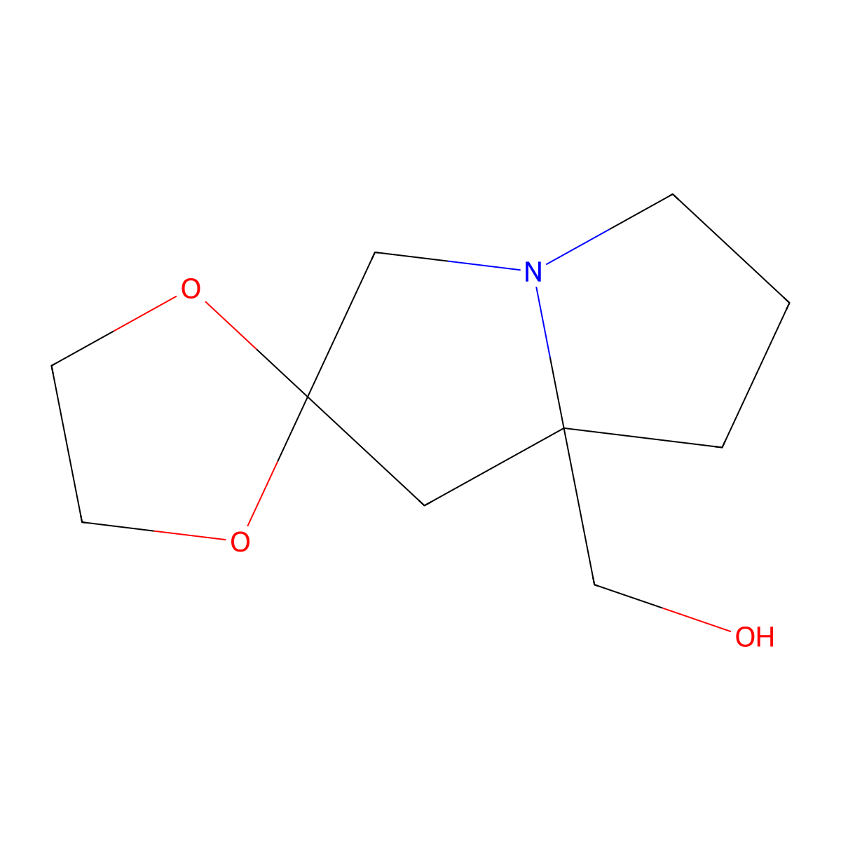 (Hexahydrospiro[[1,3]dioxolane-2,2'-pyrrolizin]-7a'-yl)methanol molecular structure, CAS 1788873-71-1