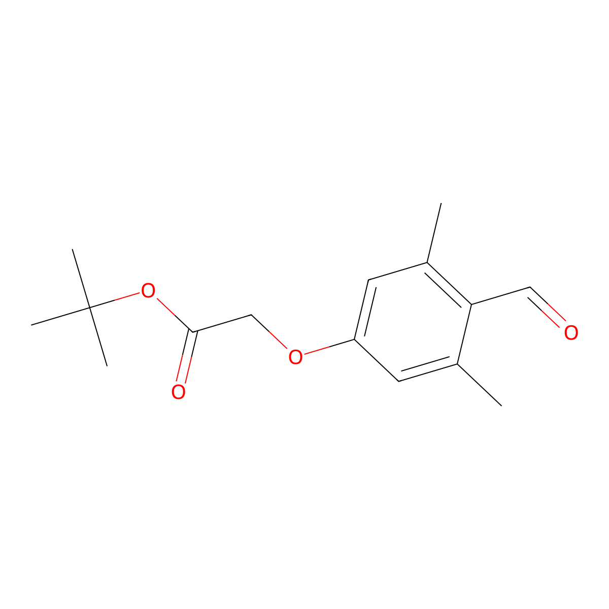 Tert-butyl 2-(4-formyl-3,5-dimethylphenoxy)acetate molecular structure, CAS 1788877-97-3
