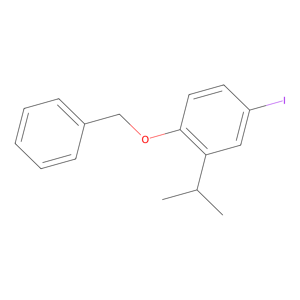 1-(Benzyloxy)-4-iodo-2-isopropylbenzene molecular structure, CAS 1788878-06-7
