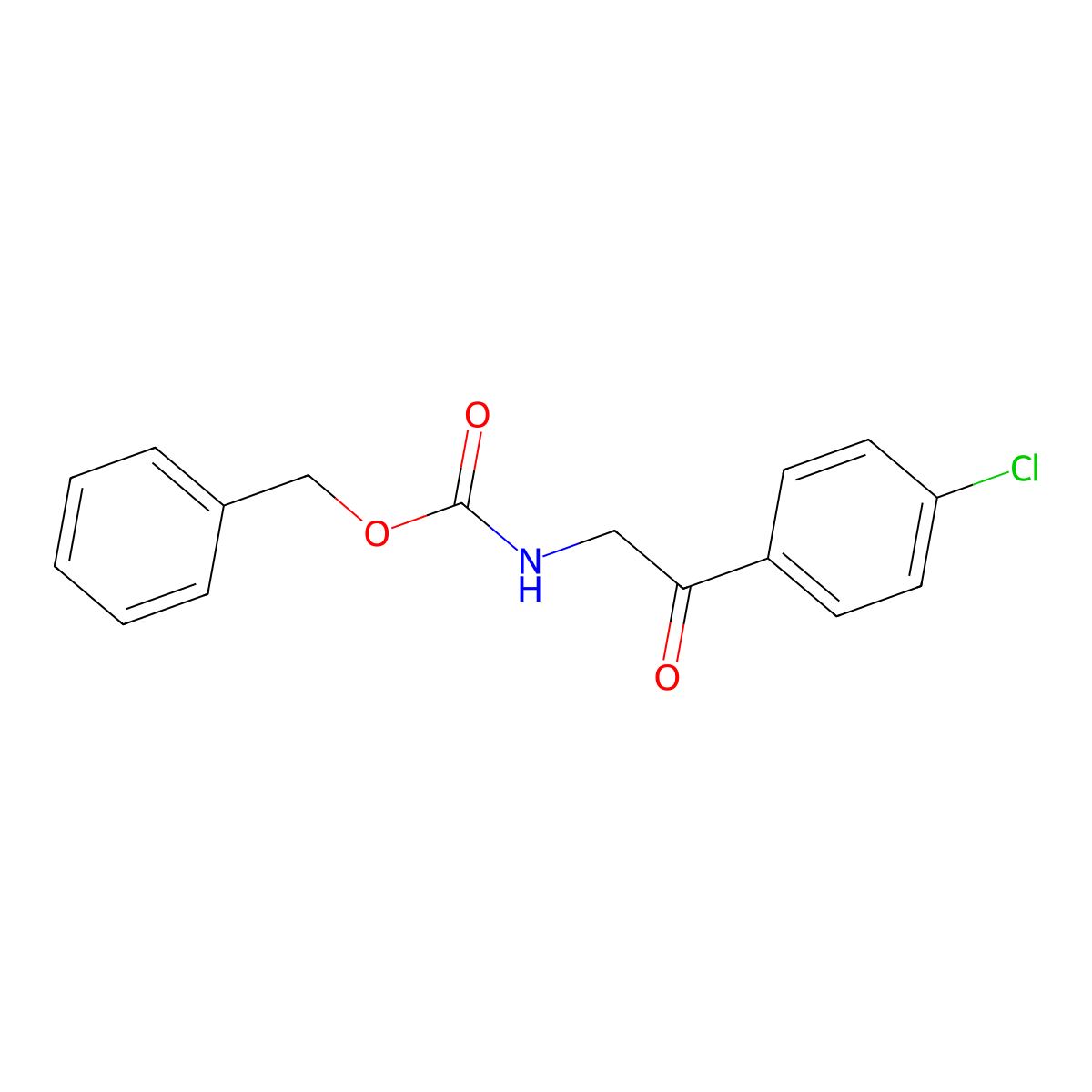 benzyl N-[2-(4-chlorophenyl)-2-oxoethyl]carbamate molecular structure, CAS 178888-26-1