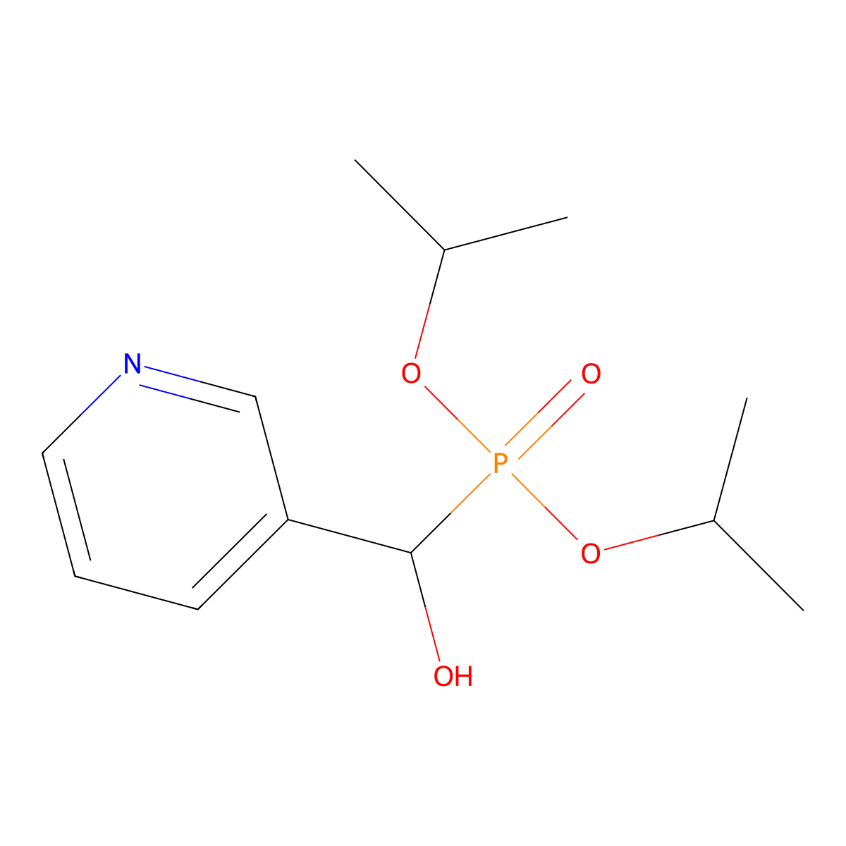 Di(propan-2-yloxy)phosphoryl-pyridin-3-ylmethanol molecular structure, CAS 178889-73-1