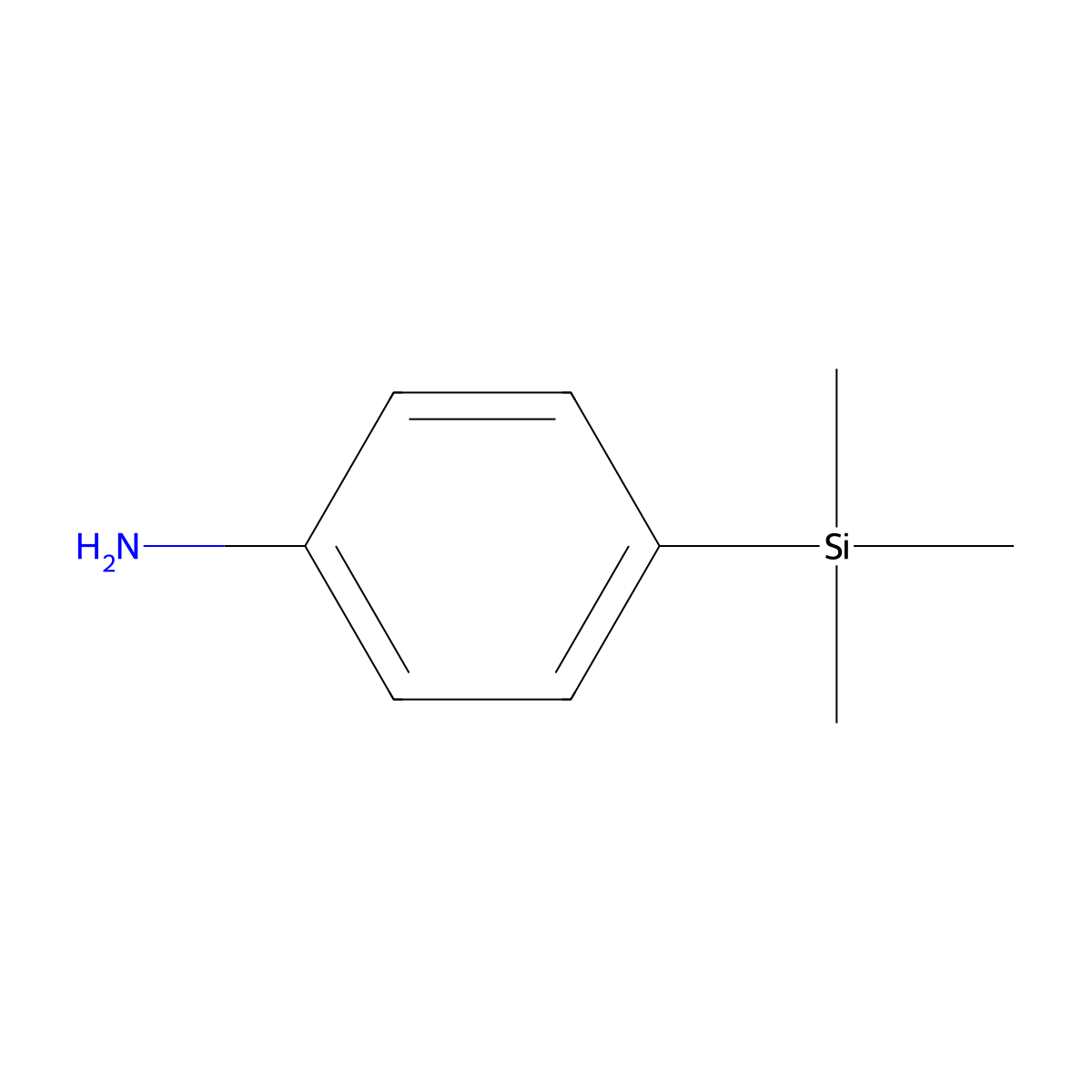 4-Trimethylsilylaniline molecular structure, CAS 17889-23-5
