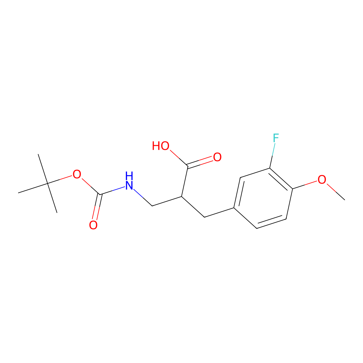 3-{[(Tert-butoxy)carbonyl]amino}-2-[(3-fluoro-4-methoxyphenyl)methyl]propanoic acid molecular structure, CAS 1788903-50-3