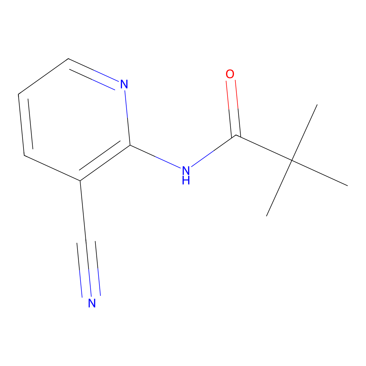 N-(3-Cyano-2-pyridyl)pivalamide molecular structure, CAS 1788909-87-4