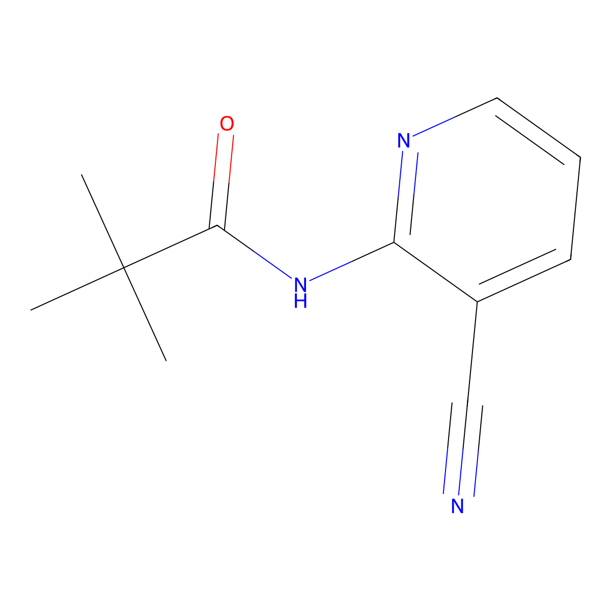 N-(3-Cyano-2-pyridyl)pivalamide molecular structure, CAS 1788909-87-4