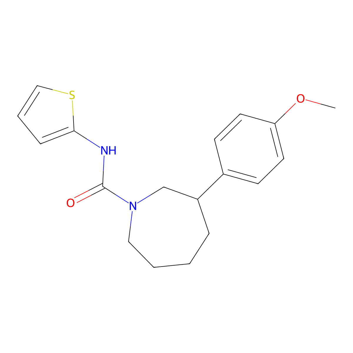 3-(4-methoxyphenyl)-N-(thiophen-2-yl)azepane-1-carboxamide molecular structure, CAS 1788914-24-8