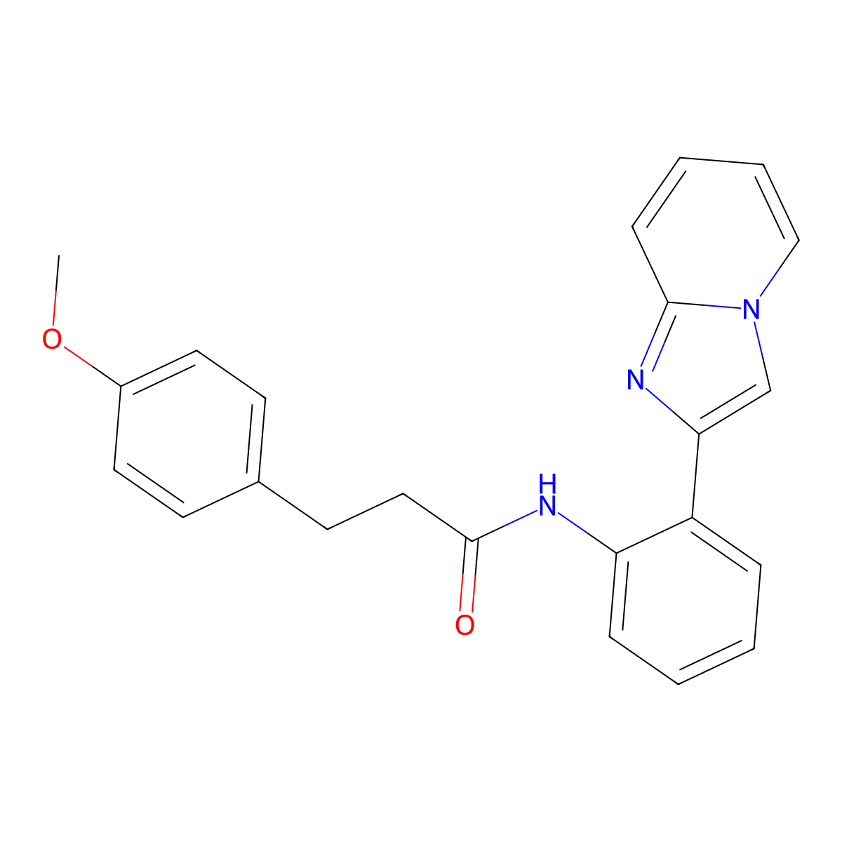 N-(2-(imidazo[1,2-a]pyridin-2-yl)phenyl)-3-(4-methoxyphenyl)propanamide molecular structure, CAS 1788948-53-7