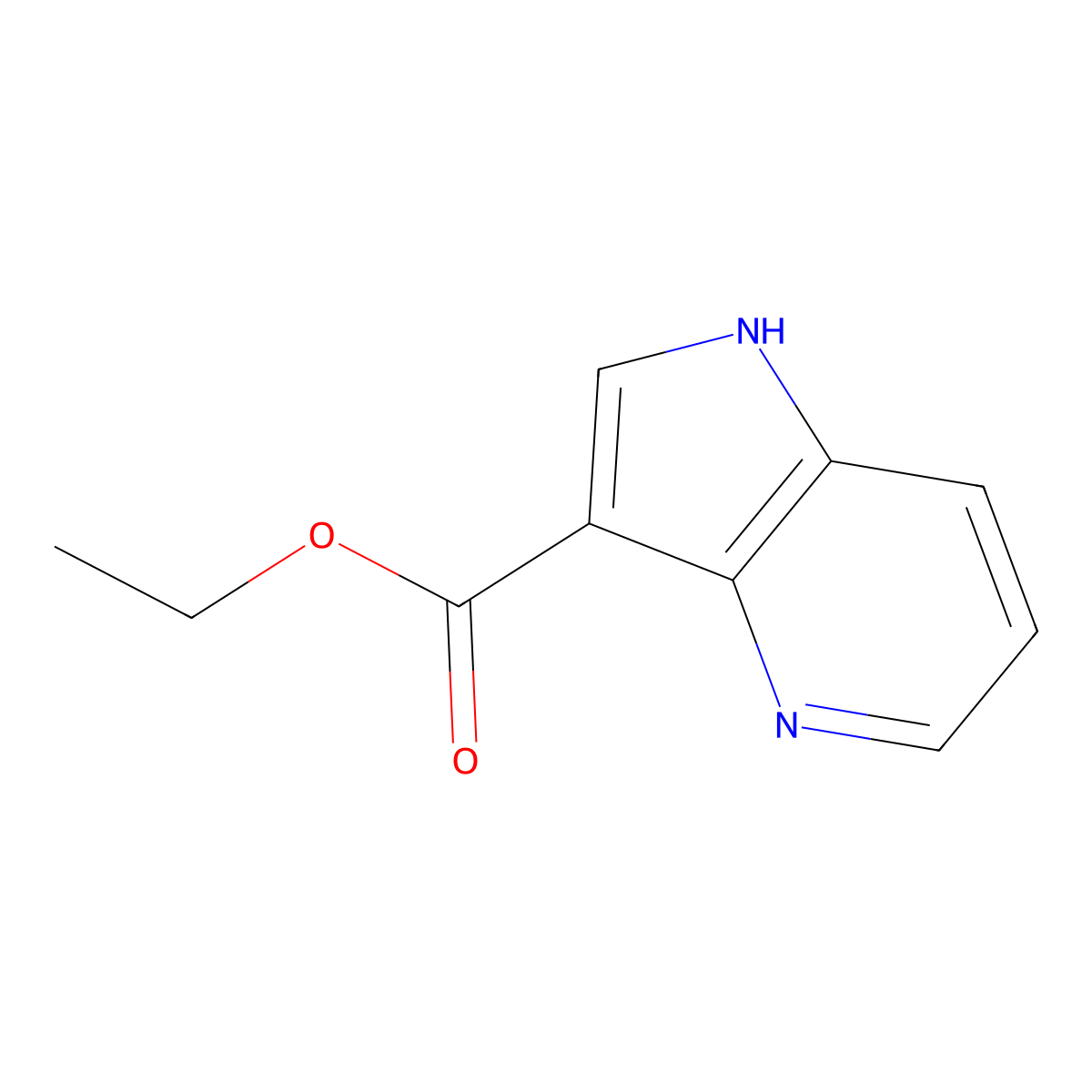 Ethyl 1H-pyrrolo[3,2-B]pyridine-3-carboxylate molecular structure, CAS 178896-76-9