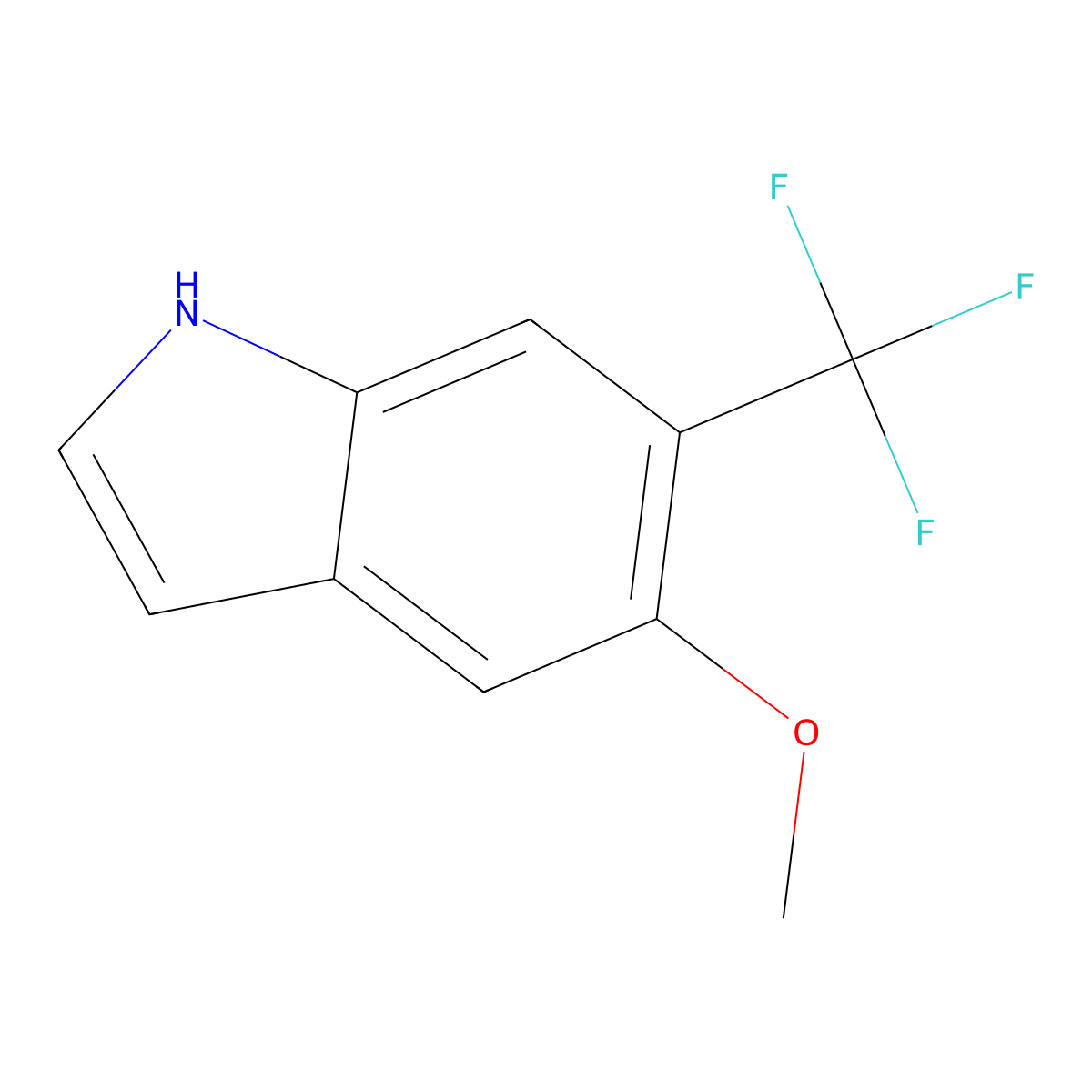 5-Methoxy-6-(trifluoromethyl)-1H-indole molecular structure, CAS 178896-78-1