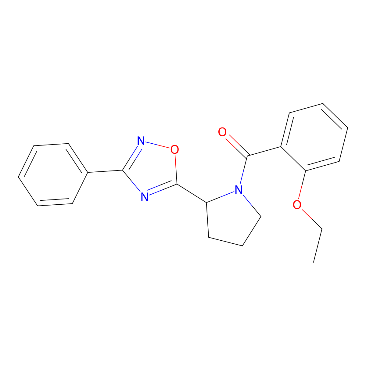 5-[1-(2-Ethoxybenzoyl)pyrrolidin-2-yl]-3-phenyl-1,2,4-oxadiazole molecular structure, CAS 1788979-08-7