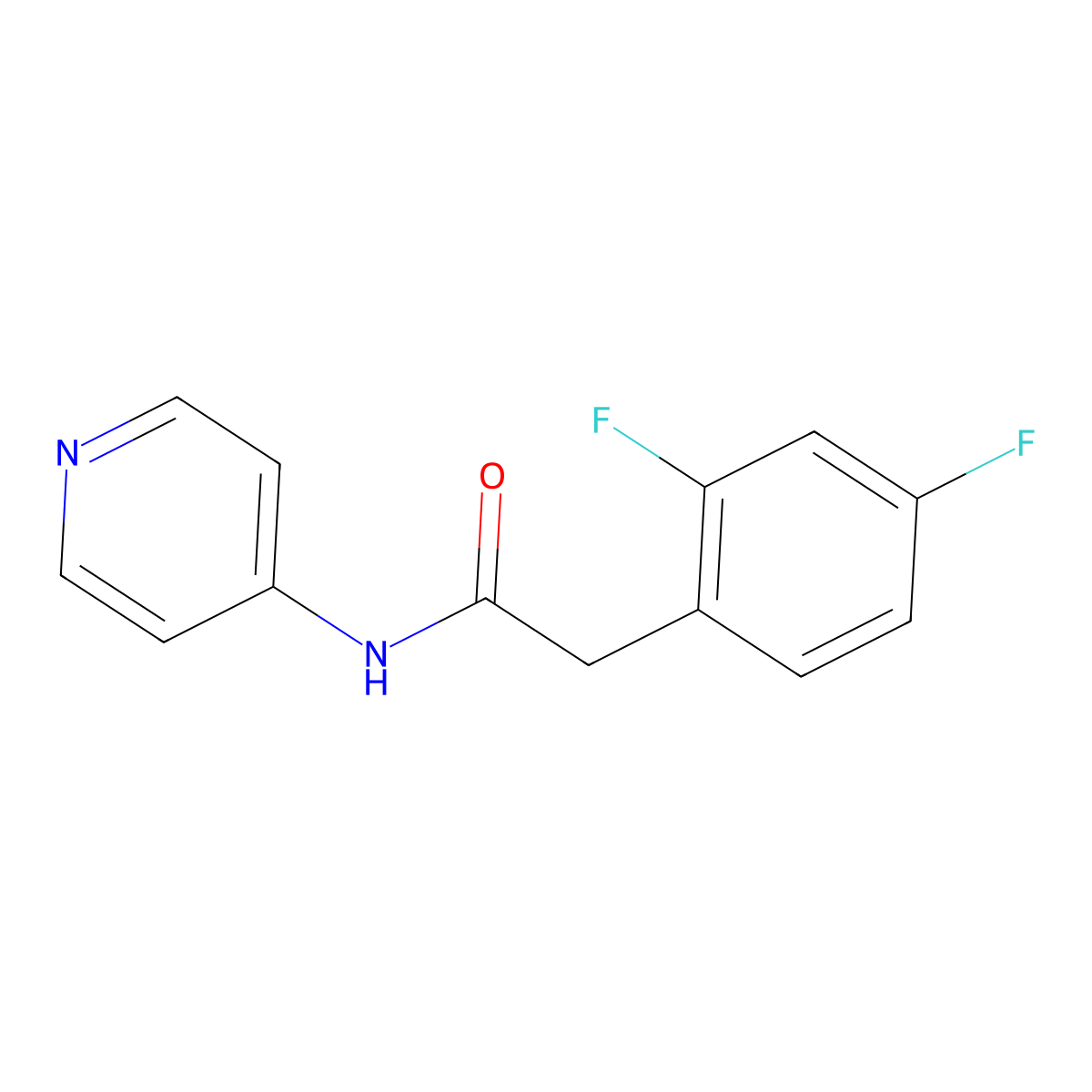 2,4-Difluoro-N-4-pyridinylbenzeneacetamide molecular structure, CAS 1788988-62-4