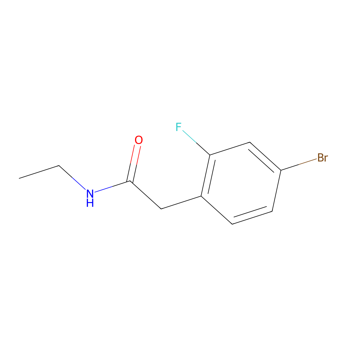 2-(4-Bromo-2-fluorophenyl)-N-ethylacetamide molecular structure, CAS 1788988-87-3