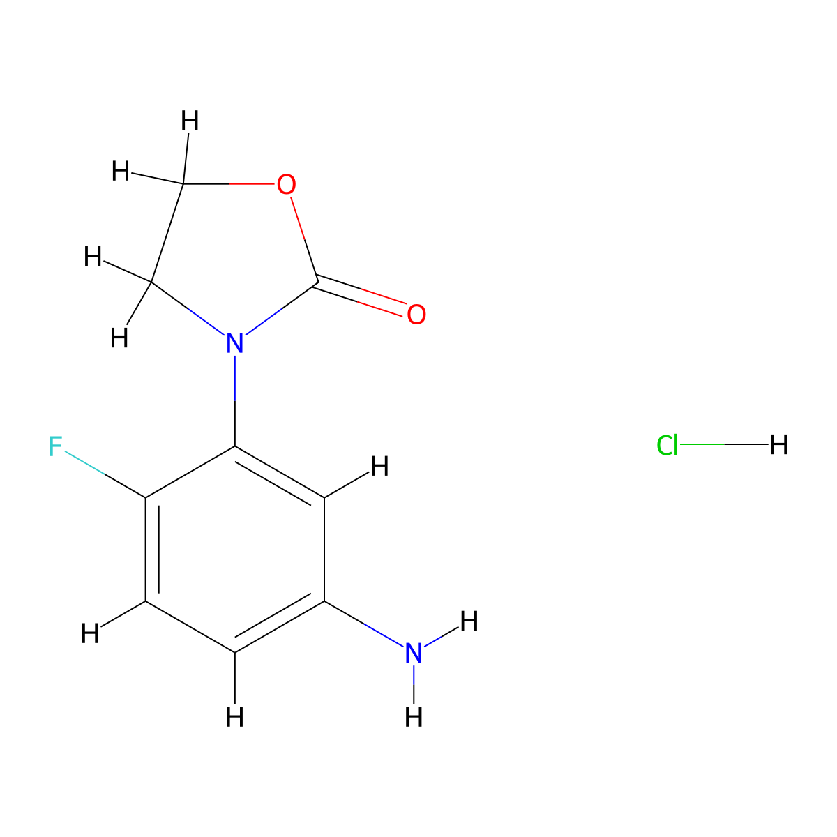 3-(5-Amino-2-fluorophenyl)-1,3-oxazolidin-2-one hydrochloride molecular structure, CAS 1788989-20-7
