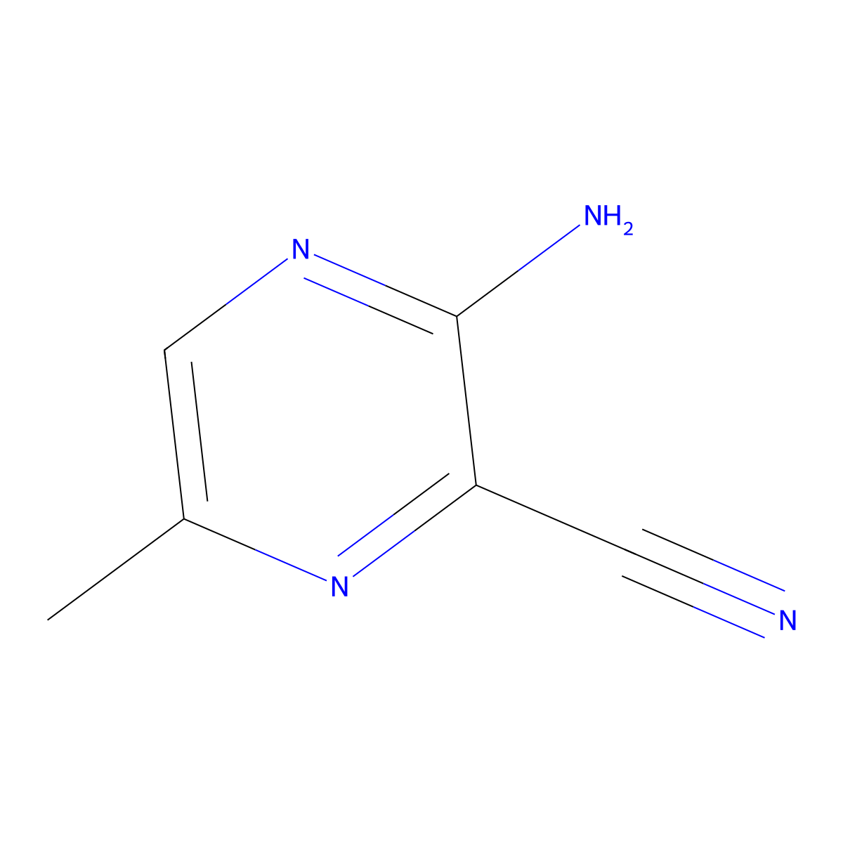 3-Amino-6-methylpyrazine-2-carbonitrile molecular structure, CAS 17890-82-3