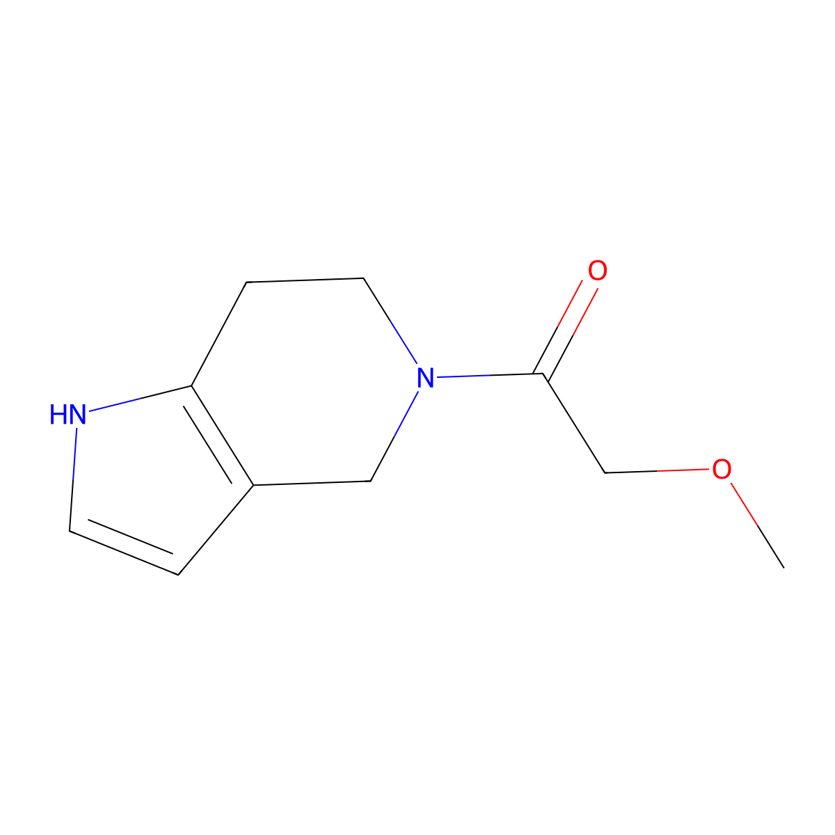 2-Methoxy-1-{1h,4h,5h,6h,7h-pyrrolo[3,2-c]pyridin-5-yl}ethan-1-one molecular structure, CAS 1789008-31-6