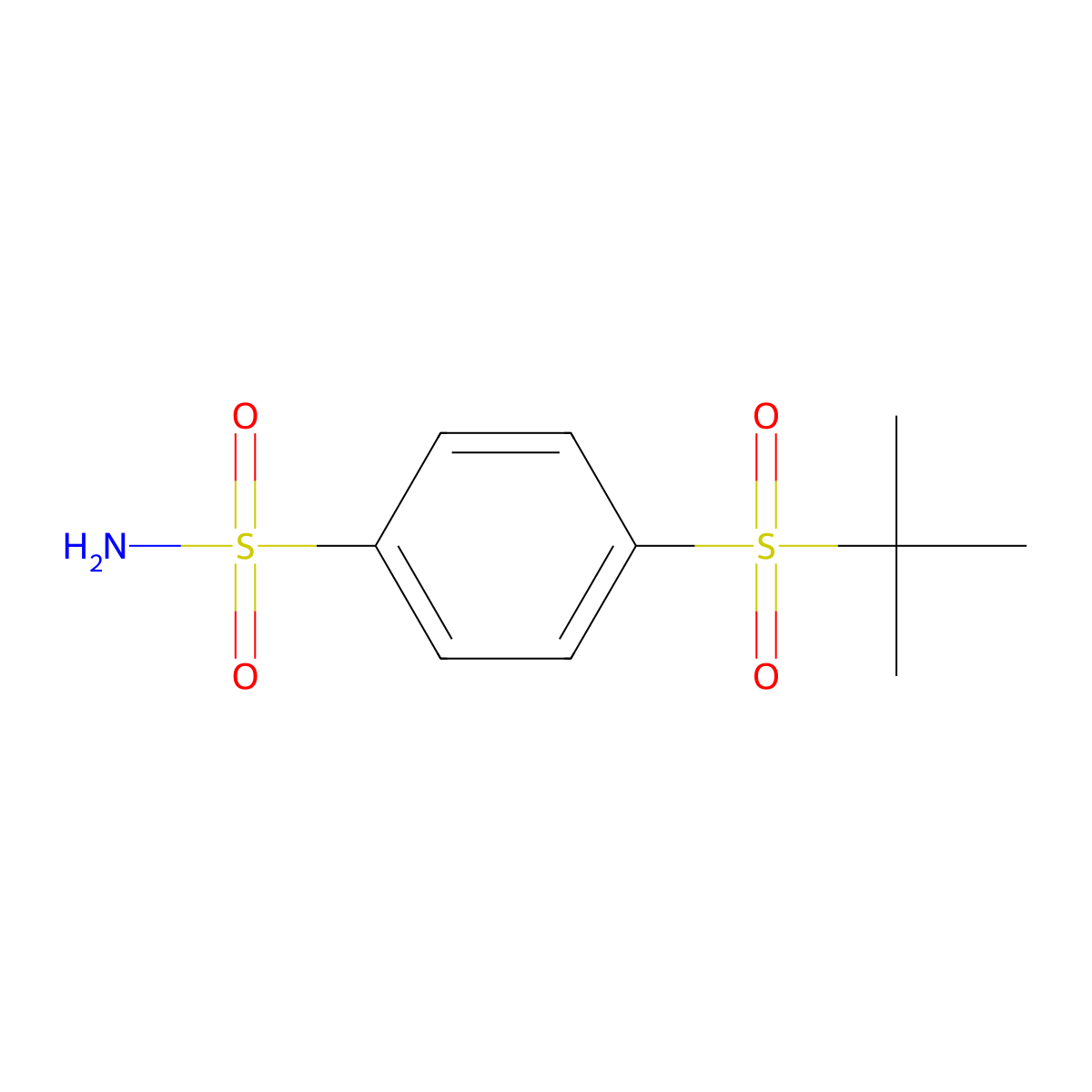 4-(2-Methylpropane-2-sulfonyl)benzene-1-sulfonamide molecular structure, CAS 1789027-99-1