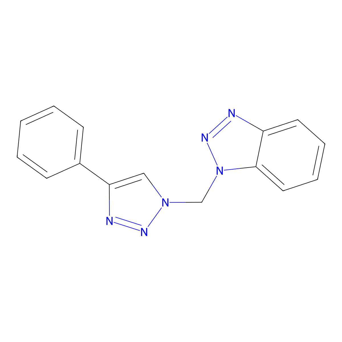 1-[(4-Phenyltriazol-1-yl)methyl]benzotriazole molecular structure, CAS 178904-74-0