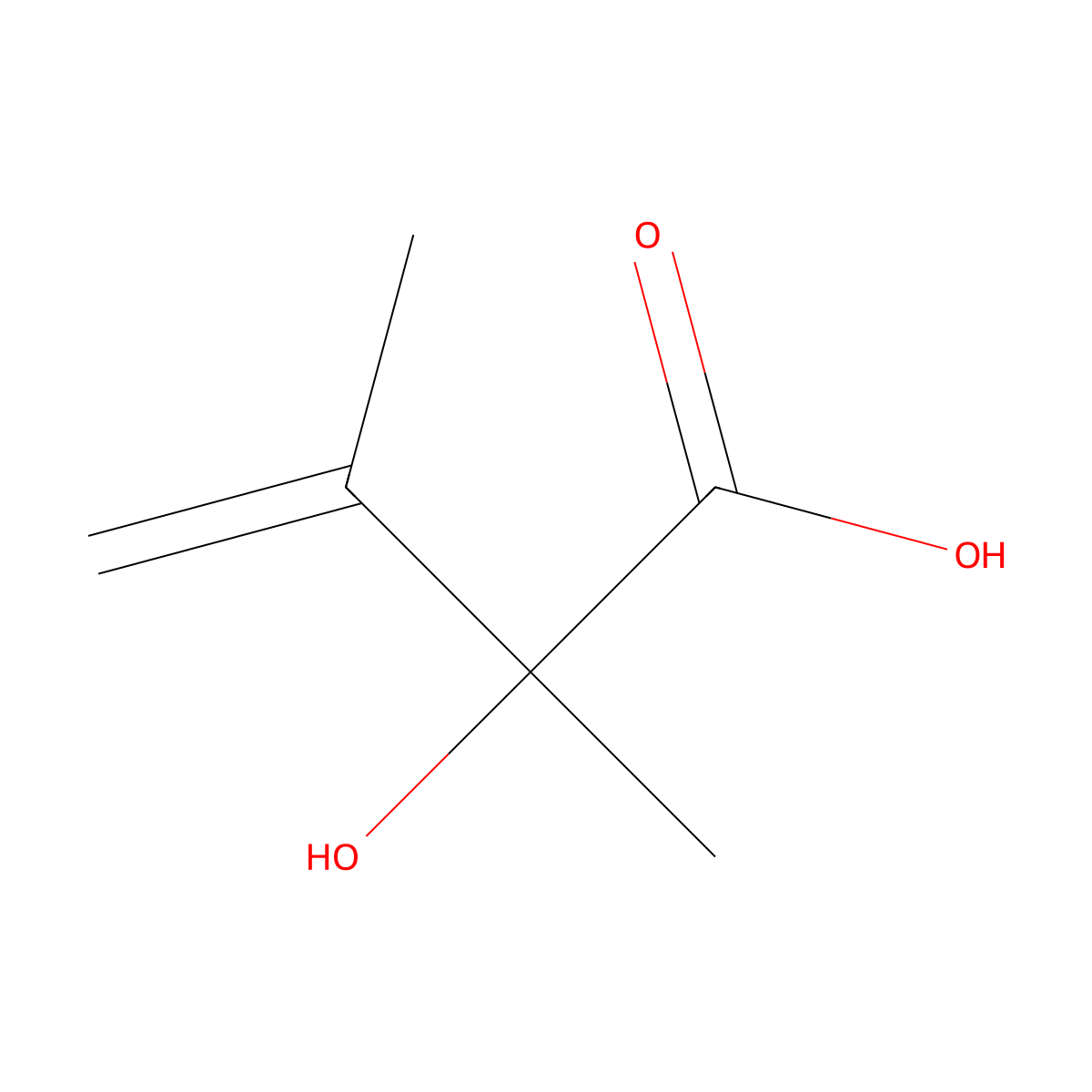 2-Hydroxy-2,3-dimethylbut-3-enoic acid molecular structure, CAS 17891-10-0