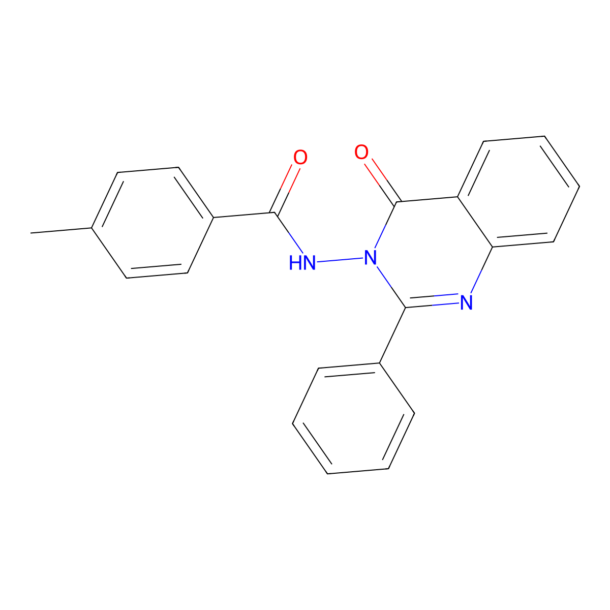 4-methyl-N-(4-oxo-2-phenylquinazolin-3-yl)benzamide molecular structure, CAS 178919-68-1
