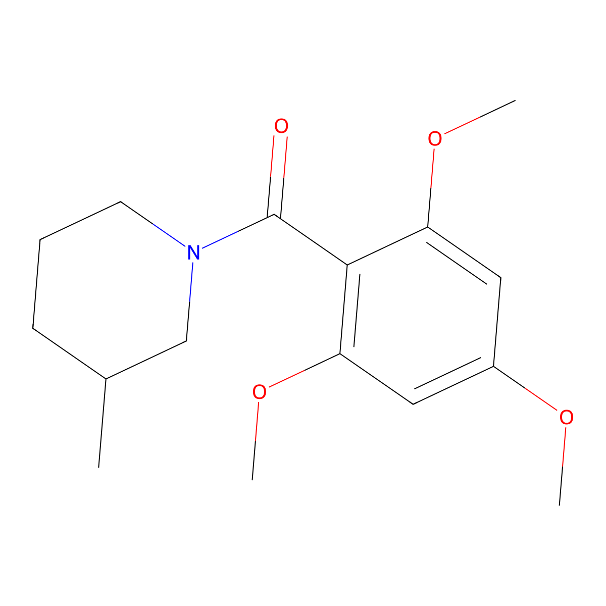 (3-Methyl-1-piperidinyl)(2,4,6-trimethoxyphenyl)methanone molecular structure, CAS 1789202-40-9